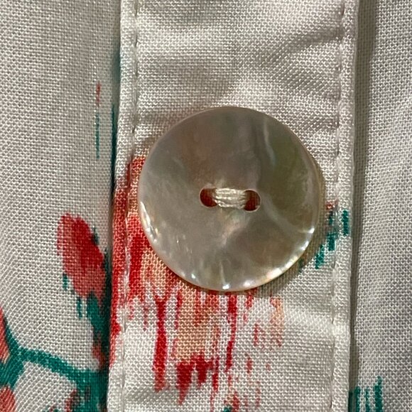 (NWT) FIGUEROA & FLOWER Short Sleeve Smocked Maxi Floral Dress, Ivory/Pink - L - Picture 9 of 16